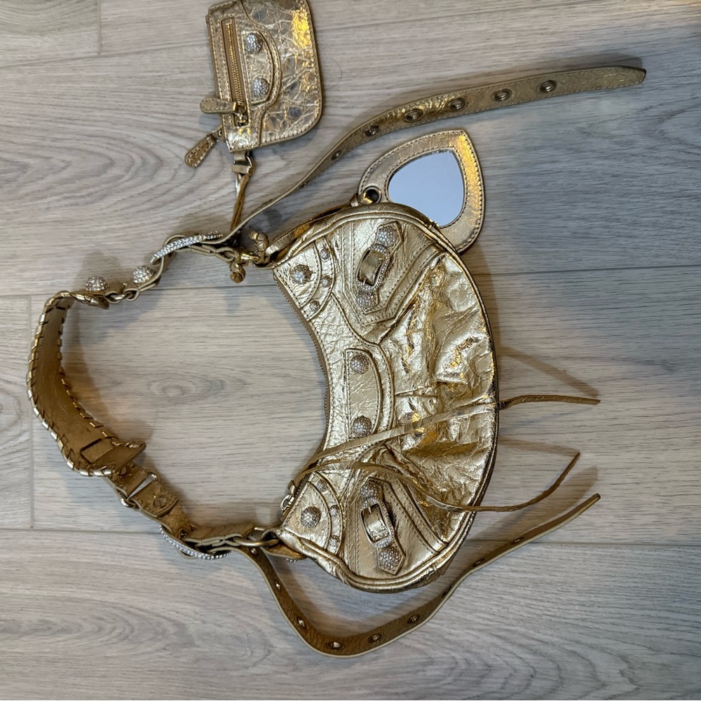 Balenciaga Gold Heart-Shaped Bag